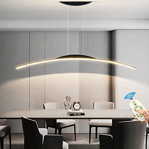 Moderna Lampadario Tavolo da Pranzo Lampada a Sospensione LED Dimmerabile Cucina Soggiorn Luce con Telecomando Regolabile in Altezza Lampadari Lampada da Soffitto per Sala Ufficio