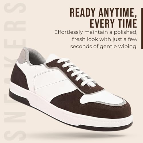 Image of STANPHORD Mens Rapidcore Sneakers Colourblocked Mid Top Lace Up Sports Casual Shoes | Comfortable & Lightweight Stylish Outdoor Shoes for Party, Daily & Occasion Wear | Smart & Trendy Shoe