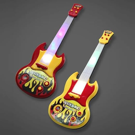 A.K.TRADERS 4 String Stylish Musical Toy 15" Rock Band Music Guitar for Children, Kids Handheld Best Toy Gift with Light for Girls & Boys, Color as per Stock-image-20
