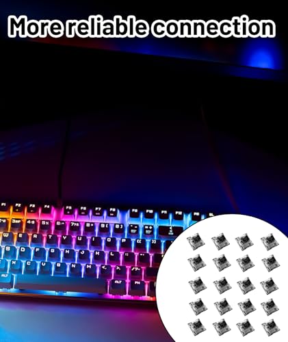 Image of 20 Pcs Mechanical Switches, Red Switches, Linear 45G Force, Dustproof Design, Hot-Swappable, Compatible with Standard Mechanical Keyboards