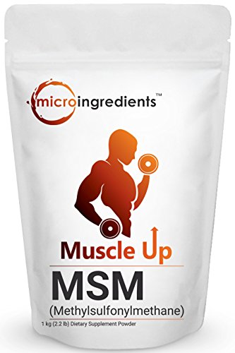 Pure MSM Powder (Methysulfonylmethane) 1KG (35 Ounce), Strongly Supports Skin, Hair, Nails, Bones