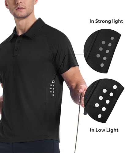 JACKETOWN 3 Pack Mens Polo Shirts Short Sleeve Golf Shirt Performance Moisture-Wicking Athletic Casual Collared Shirts4