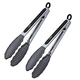 CONTENU DE LA LIVRAISON - 2x pinces de service Westmark, Classic Silicone Mini, garantie 5 ans, matériau : acier inoxydable, plastique (TPE), silicone, couleur : argent, noir, 161622E3