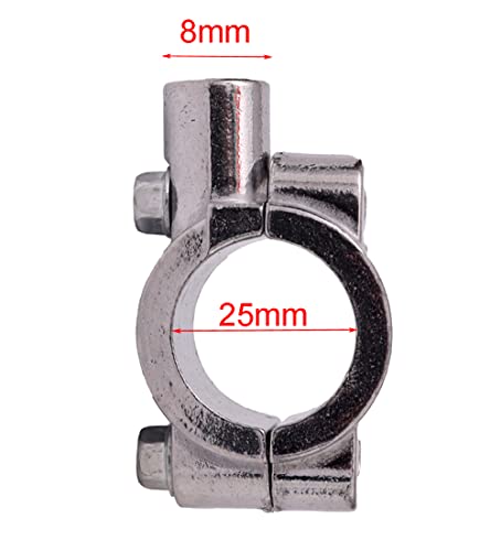 ICTRONIX 2X Universal 25mm Motorrad Lenkerhalterung Lenkerhalter Befestigungs Klemmen 8mm Spiegel Halter