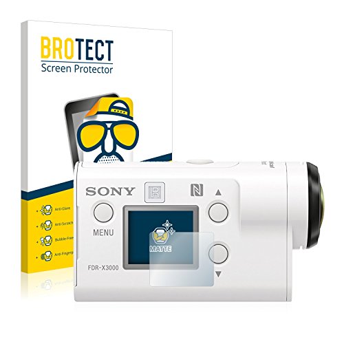BROTECT Protector Pantalla Anti-Reflejos para Sony FDR-X3000 (2 Unidades) Película Mate Anti-Huellas