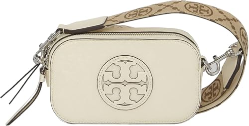 Tory Burch Mini bolsa transversal feminina Miller, Marfim, One Size