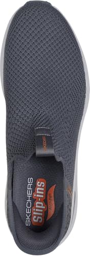 Skechers - Mens Arch Fit 2.0 - Crayn Slip On Shoes, Color Charcoal/Orange, Size: 10 XW US2