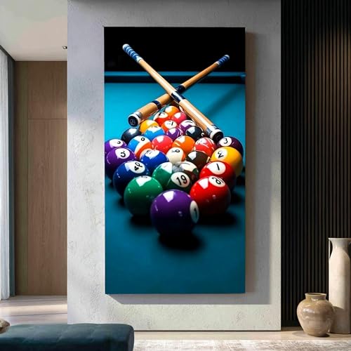 Toile imprimée Boules de billard grand tableau 80 x 150 cm pour mur vide