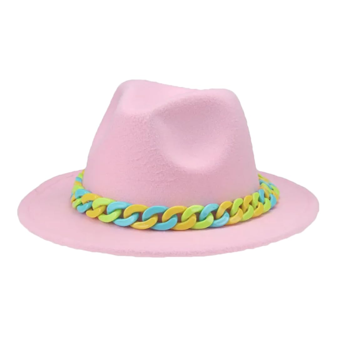 Czapki dla kobiet dzieci chłopcy dziewczęta Panama jednolity łańcuszek kapelusz fedora czapki dziecięce Sombreros pnnrk 52-54 cm (dzieci), Pnnrk, S