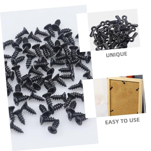 Image of Hemoton 100pcs Picture Frame Accessories Kit Frame Backing Clips with Screws Hardware for Easy Picture Hanging Hotel Settings