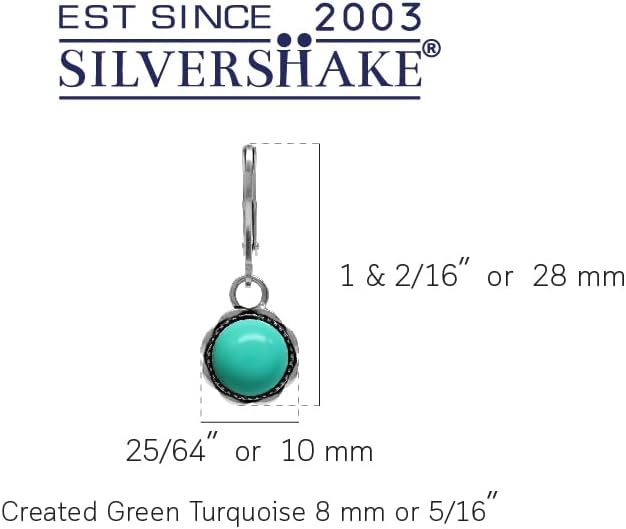 Silvershake Genuine or Created Stones 925 Sterling Silver Filigree Leverback Drop Dangle Earrings Jewelry for Women - Image 4