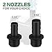 Winkeyes 400GPH Water Pump with 48 Hours Anti Dry Burning, Ultra Quiet 25W Submersible Fountain Aquarium Fish Pond Hydroponic Pump with 6.9ft High Lift, 5.9ft Power Cord, 2 Nozzles