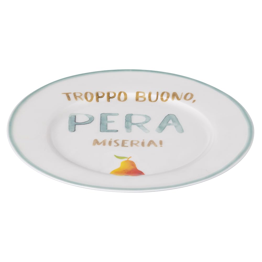 Set 6 Piatto frutta 19 cm in porcellana new bone China, Le Travisate