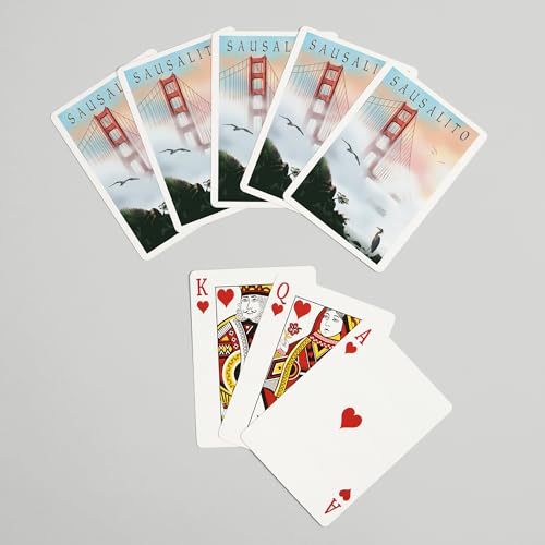 Baraja de 52 cartas tamaño póker Sausalito California miniatura 7