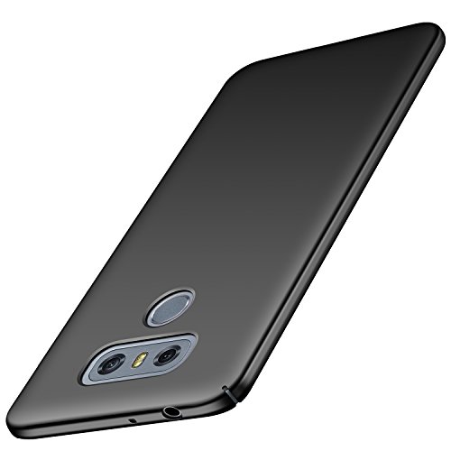 Avalri Funda LG G6, Diseño Minimalista Estuche Rígido Ultra Delgado de PC a Prueba de Golpes Resistente a Rasguños Cover para LG G6 (Negro Liso)