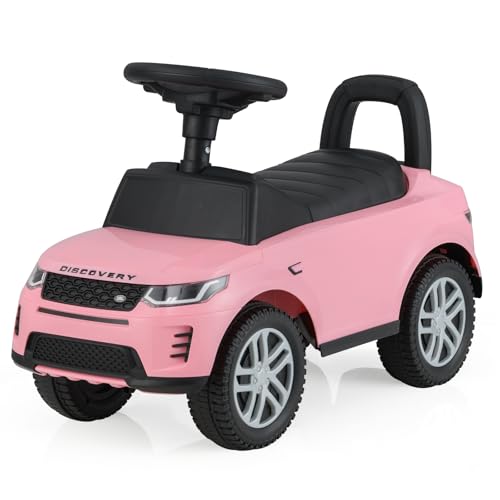 GOPLUS Porteur Enfant Discovery, Pousse Pousse Voiture Jouet à Pied avec Klaxon, Bruits de Moteur, Rangement Caché, Cadeau de Marche pour Garçons & Filles...