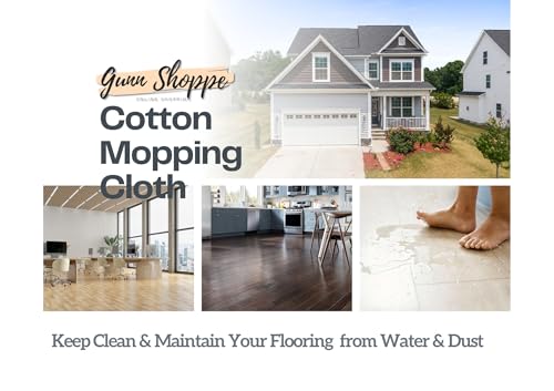 Image of Extra Large 28*28 inch Cotton Floor Cleaning Cloth For Mopping [Pack Of 3] Dry&Wet Use Super Absorber 400GSM Easy To Use With Wiper At Office,Shop,Hospital,Shopping Mall Etc.(28X28 inch),White
