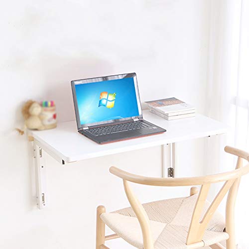 Table pliante à abattant murale blanche pour désencombrer une pièce