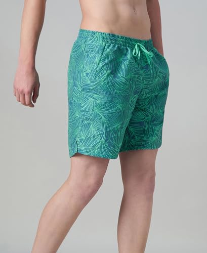 Image of Speedo Men's 4 Way Flex Essential Printed Watershorts with Side Pockets | Water Repellent | Internal Drawcord | Wide Waistband Swimming Trunks