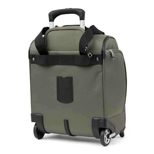 Image of Travelpro Luggage Maxlite 5 Softside Lightweight Rolling Underseat Compact Carry on Upright 2 Wheel Bag, 15-Inch - Slate Green