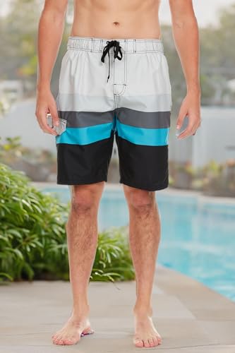 Image of Kanu Surf Men's Big Viper Extended Size Stripe Swim Trunk