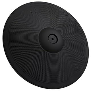 Lemon 15” Triple-Zone Electronic Crash/Ride Cymbal Pad with Choke – 3-Zone Ride with Bell for Electronic Drum Kits
