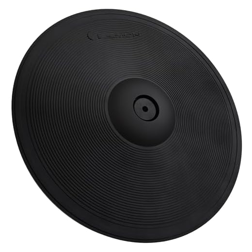 Lemon 15” Triple-Zone Electronic Crash/Ride Cymbal Pad with Choke – 3-Zone Ride with Bell for Electronic Drum Kits