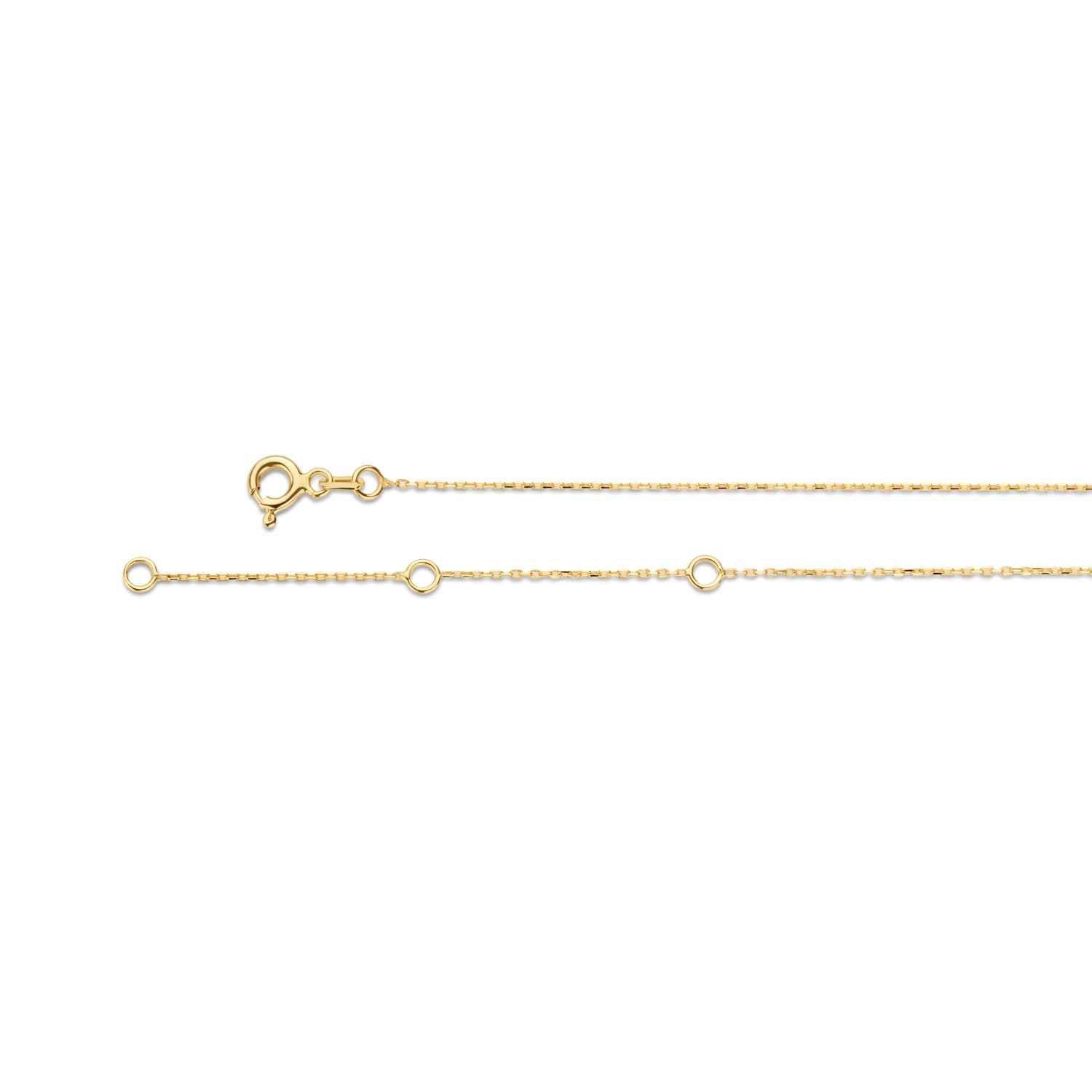 JACKIE GOLD Schmuck Damen | 14 Karat / 585 Echt Gold Armband | Double Heart Bracelet JKB23.049 | 16 – 17 – 18 cm Länge verstellbar | Armkette mit Herzen