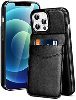 ACOCOBUY Shockproof Case for iPhone 12/iPhone 12 Pro Wallet Case with Card Holder, PU Leather Kickstand Card Slot Case for iPhone 12 Flip Phone Cover Magnetic Protective Case for iPhone 12 Pro Black