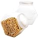 SOUJOY 2 Pack Plastic Candy Jar with Lid, 1 Gallon Cookie Containers for Kitchen Counter, Clear Hexagon Candy Display for Snacks, Dog Treats, Craft and Sewing Supplies, Coffee Pod, Laundry Pod