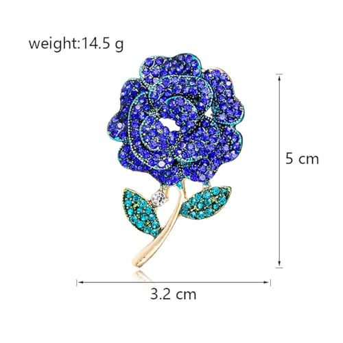 Image of Rhinestone Flower Pin Camellia Drop Oil Brooch Big Large Rose Bouquet Brooch Pin Pearl Daisy Peony Brooch Lapel Pins Elegant Clothing Hat Bag Skirt Accessories for Women