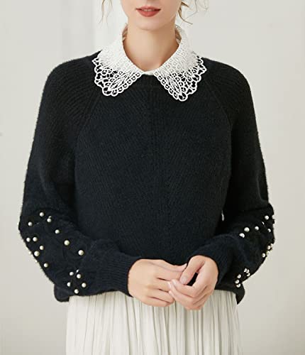 Image of Fake Collar Detachable Dickey Collar Half Shirts Lady Girls Formal Dickey Half Blouse