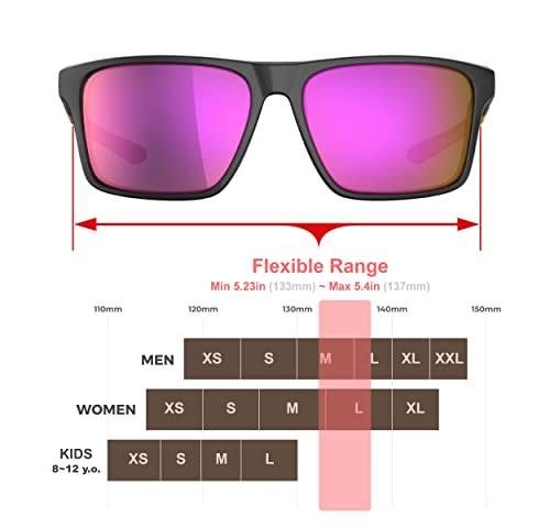 Eazyrun Er00 P1A Hd Square Purple Polarized Hiking Sunglasses For Women, Fishing Running Cycling Driving Golf Pickleball Beach Gifts And Outdoor Sports #TOP1