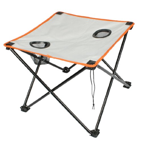 Ruilogod Mesa de escritorio plegable cuadrada portátil de 45 cm x 45 cm para acampar pesca (id:f2 c94 ed ad6 8fe