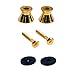 Seismic Audio 2 Pack of Gold Strap Buttons for Electric Guitars-Universal fit (SAGA62-2Pack)