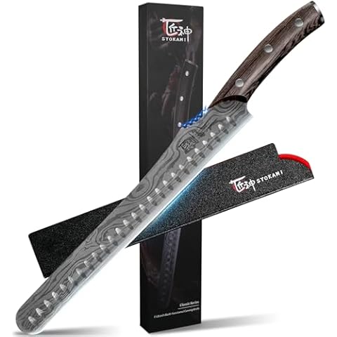 SYOKAMI Carving Knife, 12 Inch Japanese Brisket Knife Cover
