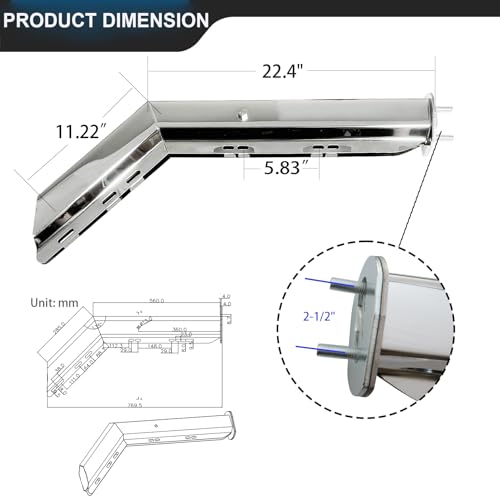 Image of 2 Pack Angled Stainless Steel Heavy Duty Spring Loaded Mud Flap Hanger Bracket Mudflap Holder Set for Semi Trucks 2-1 /2 inch Bolt Spacing 30 inch Length with Reflective Tapes