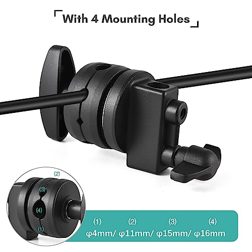 Image of Andoer Multi Functional Heavy Duty, Multi-Functional Light Stand Mounting Adapter Heavy Duty Swivel Head Holder Grip Head for Light Stand Extension Boom Arm Photography with 4 Mounting Holes