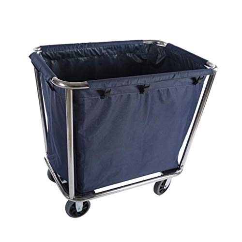 YuanYu Storage Car - Stainless Steel Thick Rectangular Service Car Hotel Room Cleaning Trolley Tool Cart shelf trolley (Color : A, Size : 90 * 65 * 80cm)
