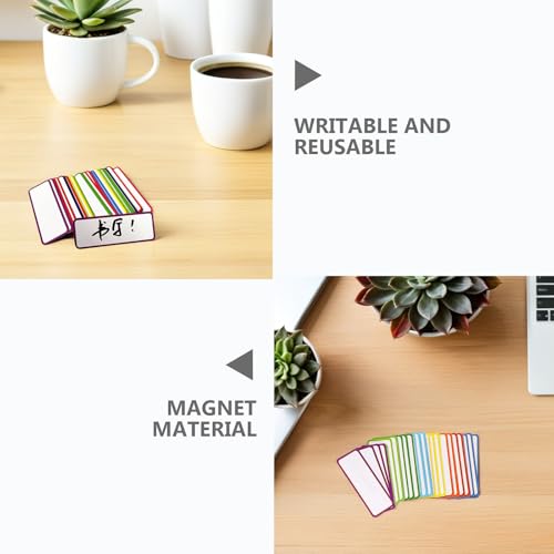 Étiquettes magnétiques réutilisables 8,1x3 cm de bureau - 7
