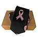 WUXEKZO Men's Fashionable Pink Ribbon Breast Cancer Awareness Symbol Hearts Necktie, Durable Skinny Paisley Necktie for Meeting Office, Suit Accessories