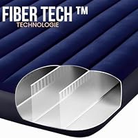 INTEX Classic Downy Luftbett 2 Personen 183×203×25cm max 272kg (64755) | Aufblasbares Luftbett, 25 cm Liegehöhe, Fiber-Tech Konstruktion für gleichmäßigen Halt, samtweich beflockte Oberseite – Ansicht 7