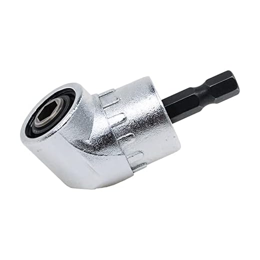 AUTOTOOLHOME 105 Degree Right Angle Driver Drilling and Driving Power Screwdriver Drill Attachment Adapter with 1/4-inch Hex Quick Change Drive and Magnetic Bit Socket