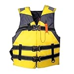Genérico Chaleco de Ayuda a la Flotabilidad para A...: Chaleco juvenil pensado para la práctica de deportes acuáticos como kayak, vela, surf, windsurf y para paseos en barca Talla para niños de entre 30 y 40 Kg, el chaleco se ajusta a un ancho máximo de 64 cm hasta 74 cm de diámetro Con 3 hebillas ajusta...