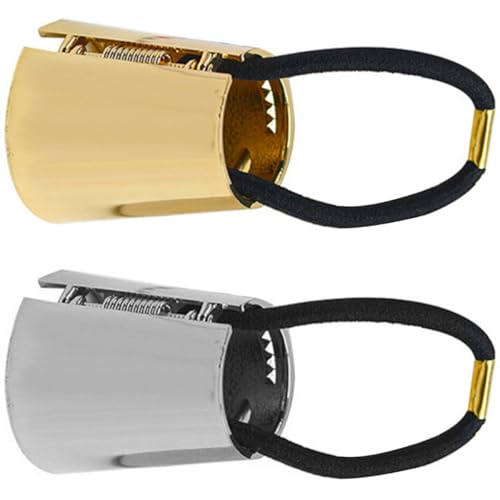 Garneck Gomas Cabello Metálicas 2 Piezas Coleteros Elásticos Pequeños Plata y Dorado Accesorios para Mujer y Niñas Ideales para Deportes Yoga y Uso Diario