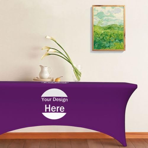 Miniatura 8 de Mantel personalizado de 6 pies, mantel personalizado para eventos de ferias, cumpleaños, boda, aniversario, feria, mantel personalizado (color 1, 6