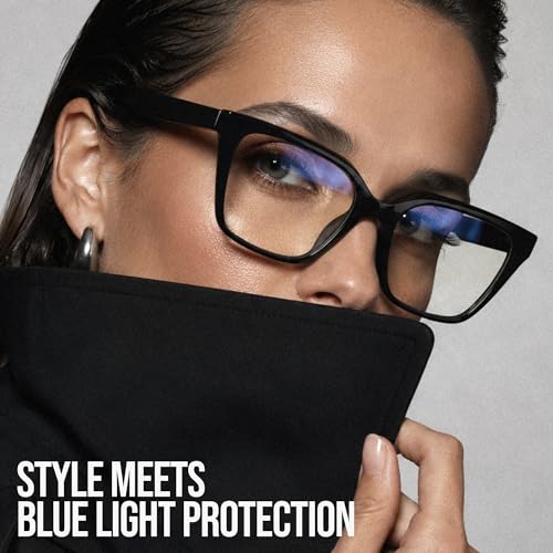 Image of miyya Blue Light Glasses for Women - Oversized UV & Blue Light Blocker Chunky Frames, Stylish Eyewear Access