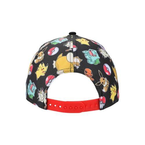Pokémon Characters All-Over Print Youth Black Traditional Adjustable Hat4