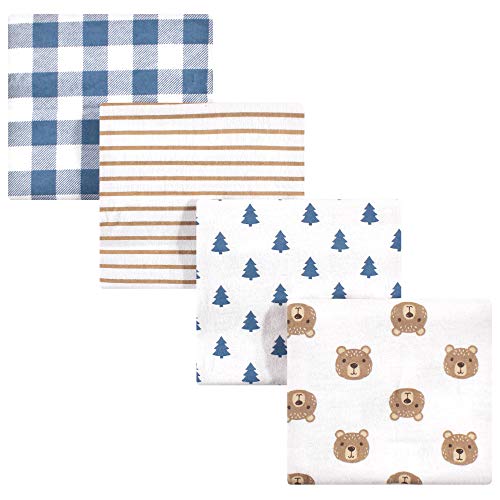 Image of Hudson Baby Unisex Baby Cotton Flannel Receiving Blankets, Little Bear, One Size