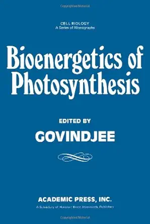 Bioenergetics of photosynthesis, book cover